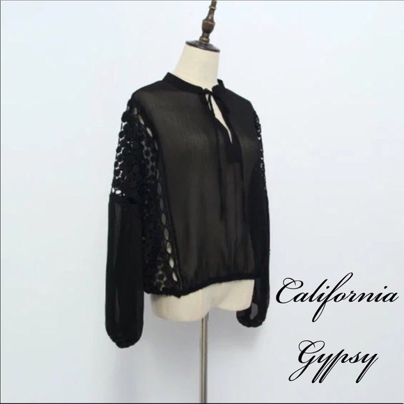 RESTOCKING🎉Bohemian festival gypsy crochet blouse - Picture 5 of 6